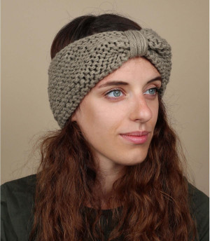 Headband nœud hiver Ginger headband taupe